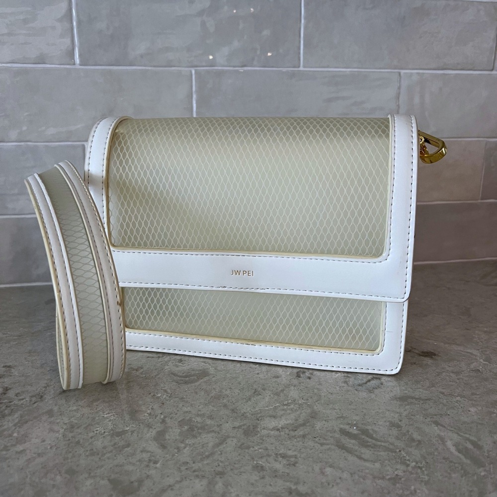 JW PEI Mini Flap See-Through‎ Crossbody White
